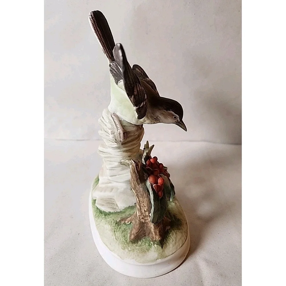 VTG Lot 3 Handpainted Porcelain Birds Figurines Mockingbird, Thrasher, Cardinal*